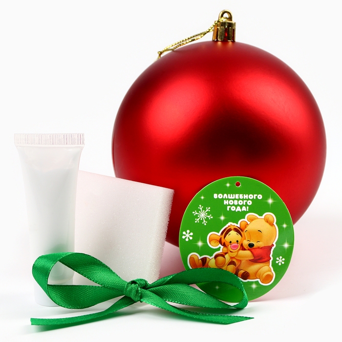 Новый год. Набор для творчества  Новый год. Набор для творчества "Ёлочный шар с отпечатком руки", 10 см, Медвежонок Винни