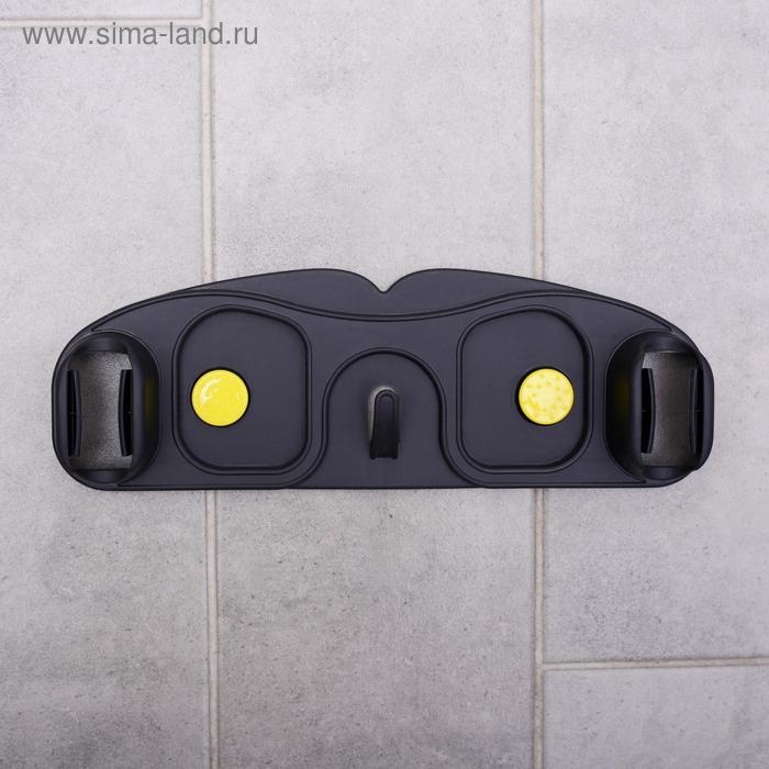 Держатель для швабр, 30×10×5 см, на липучке, с крючком, цвет МИКС Держатель для швабр, 30×10×5 см, на липучке, с крючком, цвет МИКС