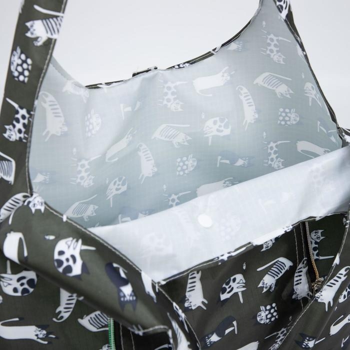 Сумка хозяйственная на кнопке, складная, цвет зелёный Сумка хозяйственная на кнопке, складная, цвет зелёный