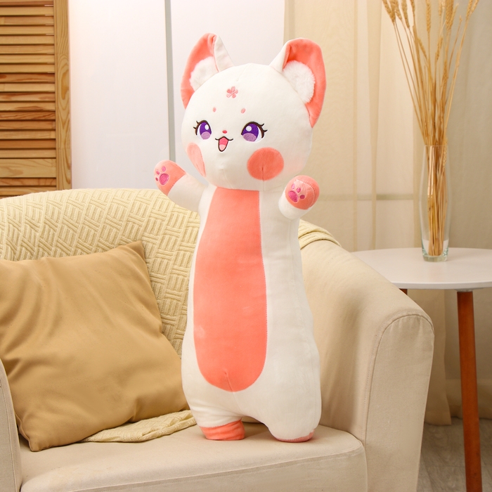 Мягкая игрушка-подушка «Дерзкий кот», 80 см, цвет белый Мягкая игрушка-подушка «Дерзкий кот», 80 см, цвет белый