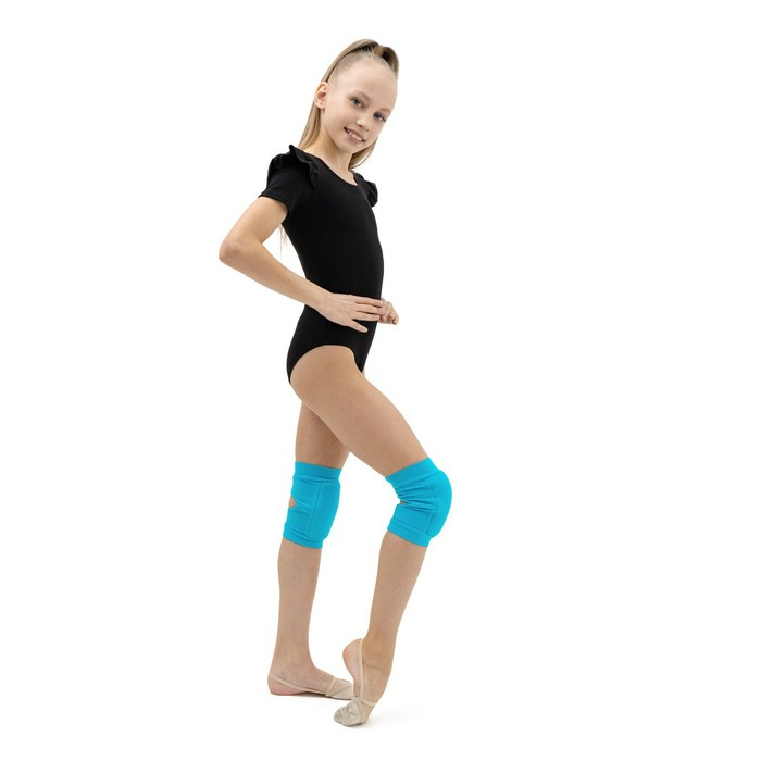 Наколенники для гимнастики и танцев Grace Dance, с уплотнителем, р. S, 7-10 лет, цвет бирюзовый Наколенники для гимнастики и танцев Grace Dance, с уплотнителем, р. S, 7-10 лет, цвет бирюзовый