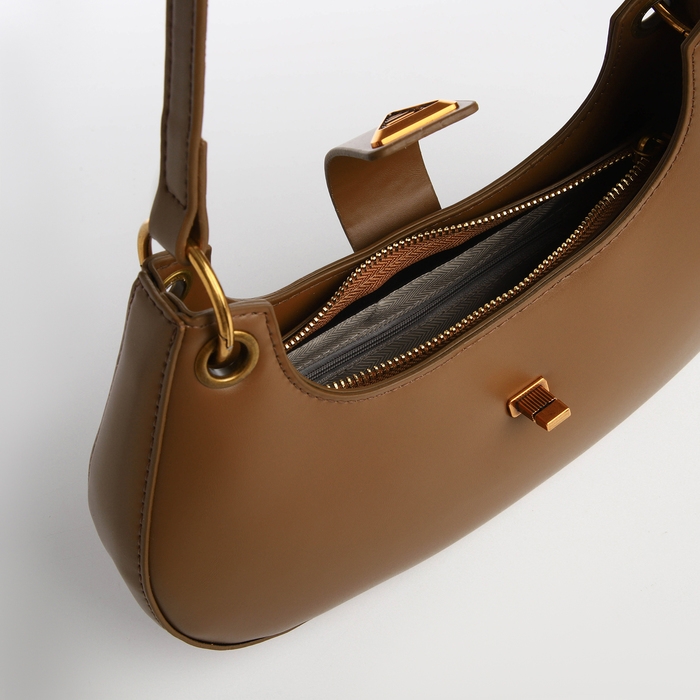 Сумка женская багет на молнии TEXTURA, средний размер, цвет коричневый Сумка женская багет на молнии TEXTURA, средний размер, цвет коричневый