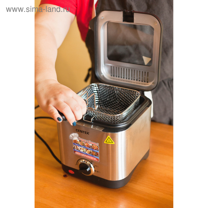Фритюрница Centek CT-1430, 900 Вт, 1.5 л , антипригарная чаша, серебристая Фритюрница Centek CT-1430, 900 Вт, 1.5 л , антипригарная чаша, серебристая