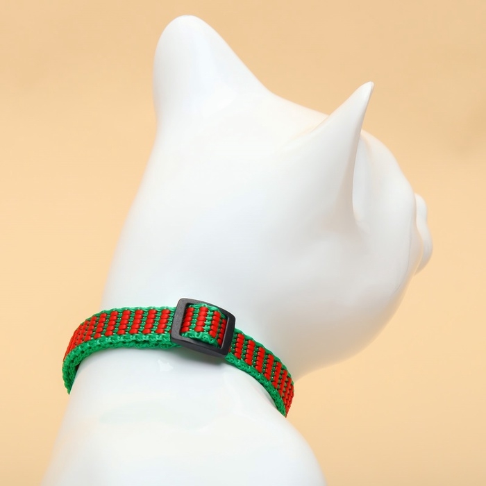 Ошейник + новогодний подвес Ошейник + новогодний подвес "Леденец", 30 х 1 см, капрон, зелёный