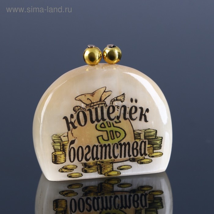 Сувенир «Кошелек богатства», 4 х4,5 см селенит Сувенир «Кошелек богатства», 4 х4,5 см селенит