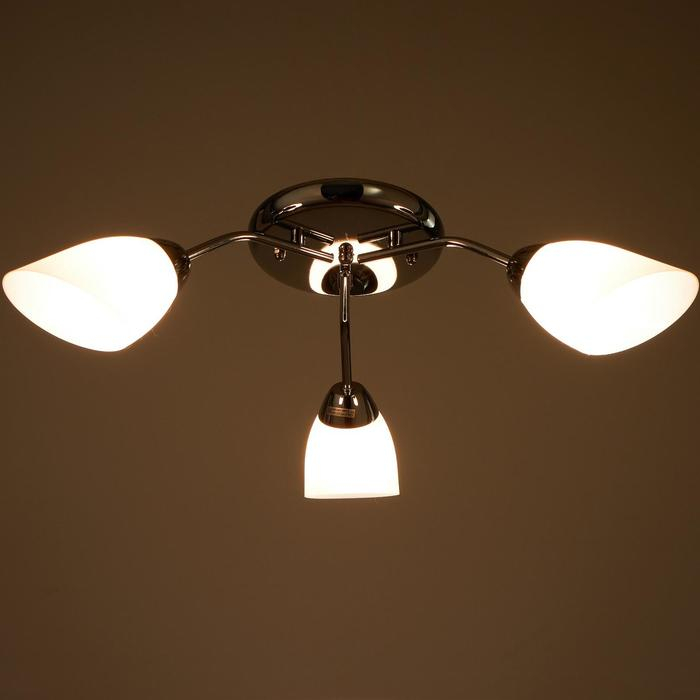 Люстра Люстра "Агнес" 3 лампы E27 15Вт хром 60х60х17см