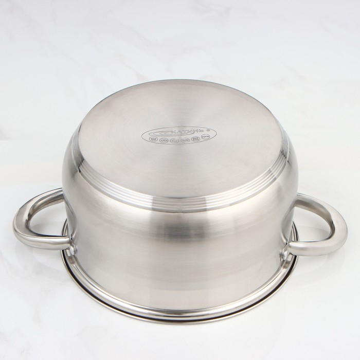 Кастрюля «Диана», 6 л, d=24 см, капсульное дно, стеклянная крышка, индукция Кастрюля «Диана», 6 л, d=24 см, капсульное дно, стеклянная крышка, индукция