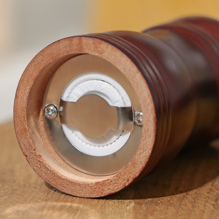 Мельница для специй Доляна «Дуновение леса», 10,5×4,5 см, керамический механизм, цвет коричневый