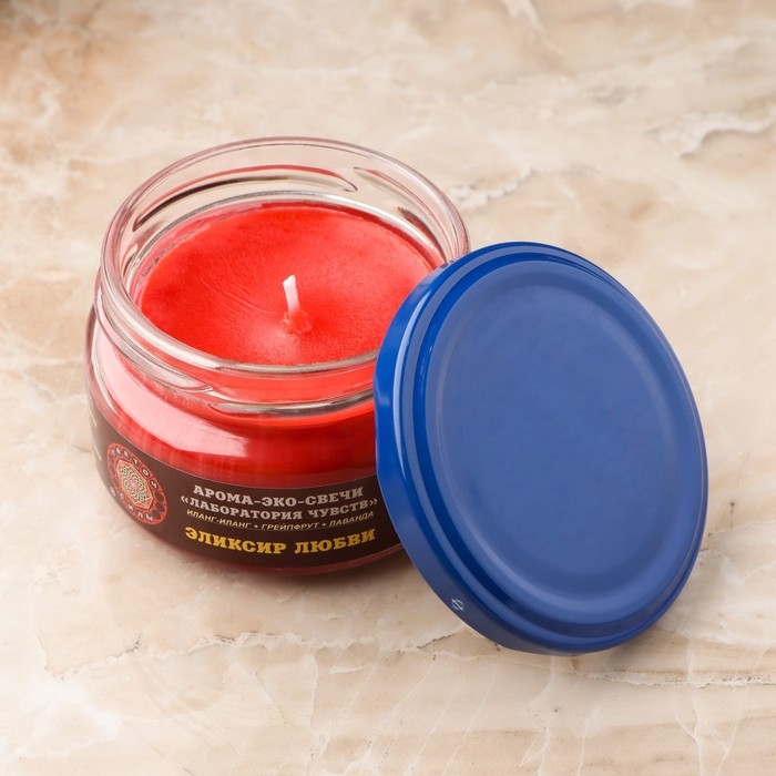 Эко-свеча магическая  Эко-свеча магическая "Эликсир любви" из натурального воска, 7х5 см
