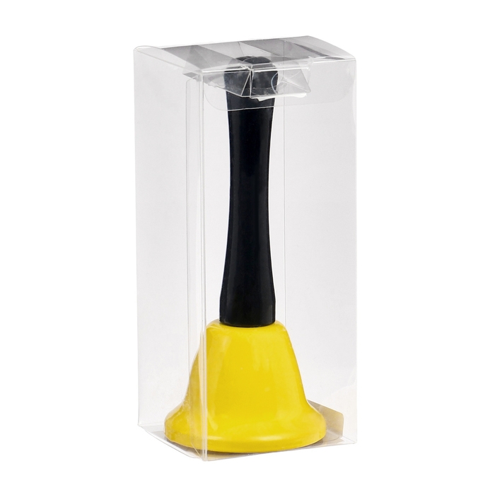 Колокольчик металлический, звонок настольный  Колокольчик металлический, звонок настольный "Funk", 12.5 х 5 см, желтый