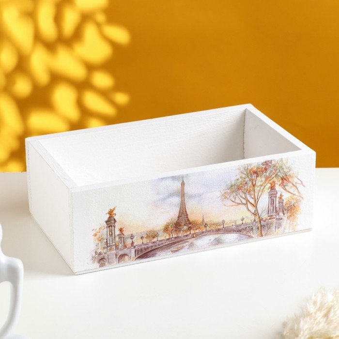 Кашпо флористическое деревянное  Кашпо флористическое деревянное " ПРОВАНС №1" 24,5х14,5х8 см