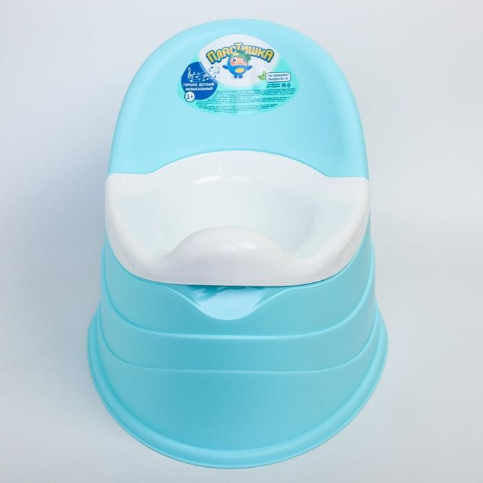 Горшок детский музыкальный, съёмная чаша, цвет голубой Горшок детский музыкальный, съёмная чаша, цвет голубой