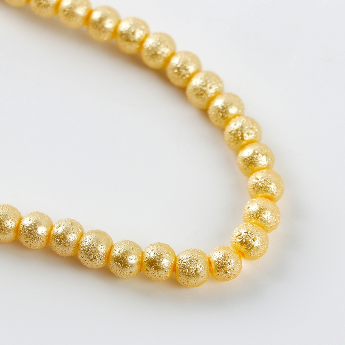 Бусины из стекла, набор 140 шт., размер 1 шт. — 6 мм, цвет жёлтый