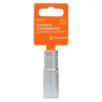 Головка торцевая 3/8"DR шестигранная 15мм, L=63мм пласт.подвес