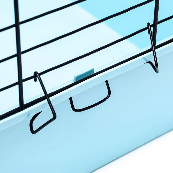 Клетка для кроликов, морских свинок &laquo;Пижон&raquo; №4 складная, 80&times;50&times;47 см, бирюзовая