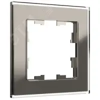 BRITE Рамка 1 пост РУ-1-2-БрД стекло дымчатый