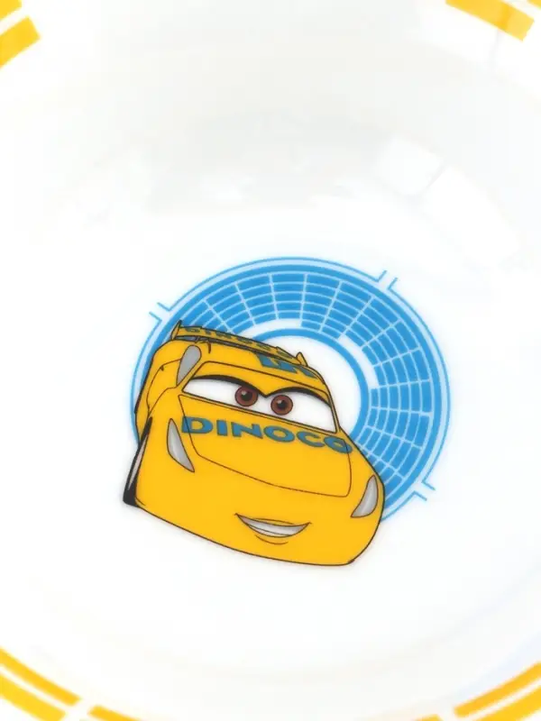 Набор посуды керамической детской, 3 предмета: кружка 200 мл, тарелка 19 см, салатник 250 мл, Тачки