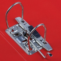 Папка-регистратор Комус Стандарт 75мм&nbsp; красная, ПБП2, карм.кор., мет.уг