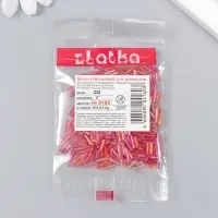 Бисер "Zlatka" стеклярус 10 г №0165 красный Бисер "Zlatka" стеклярус 10 г №0165 красный