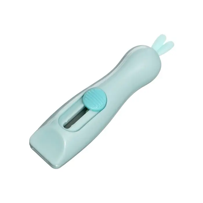 Нож канцелярский 9 мм  Нож канцелярский 9 мм "Зайка" пластик, блистер, МИКС