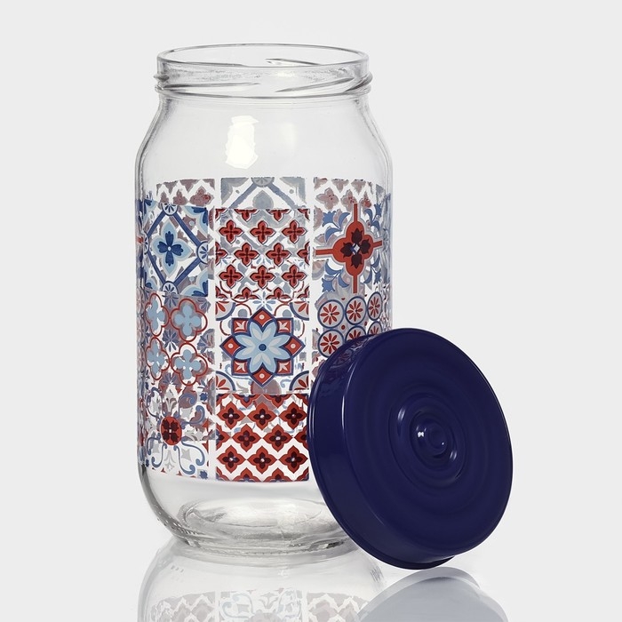 Банка стеклянная для сыпучих продуктов «Мозаика», 1 л