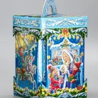 Подарочная новогодняя коробка &laquo;Новогодняя карусель&raquo; 15.8&times;15.8&times;23.5 см