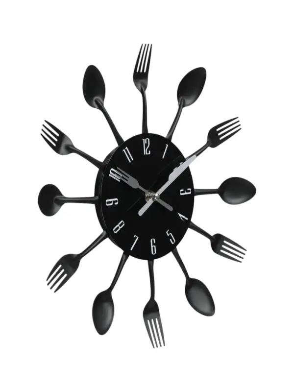 Часы настенные &laquo;Столовые приборы&raquo;, плавный ход, 32&times;32 см, циферблат 13 см