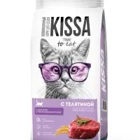 Сухой корм для стерилизованных кошек &laquo;KISSA, с телятиной, полнорационный, 750 г