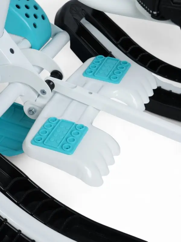 Снегокат «Тимка спорт 6Д» с забавными медвежатами, с двумя спинками, с родительской ручкой, бирюзовый, ТС6Д/ЗМ Nika