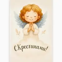 Открытка на крещение &laquo;Крестины&raquo;, 12&times;18 см