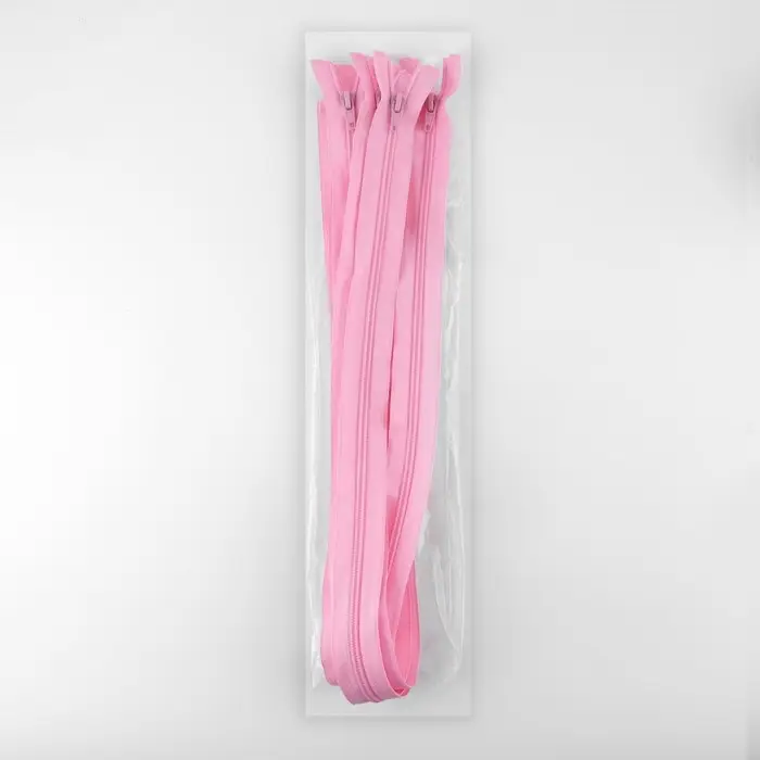 Молния «Спираль», №5, разъёмная, замок автомат, 80 см, цвет розовый, цена за 1 штуку