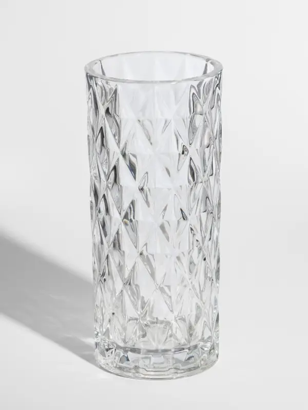 Ваза &laquo;Шерри&raquo;, ромбы, 24.5&times;10.5 см, стекло, прозрачная