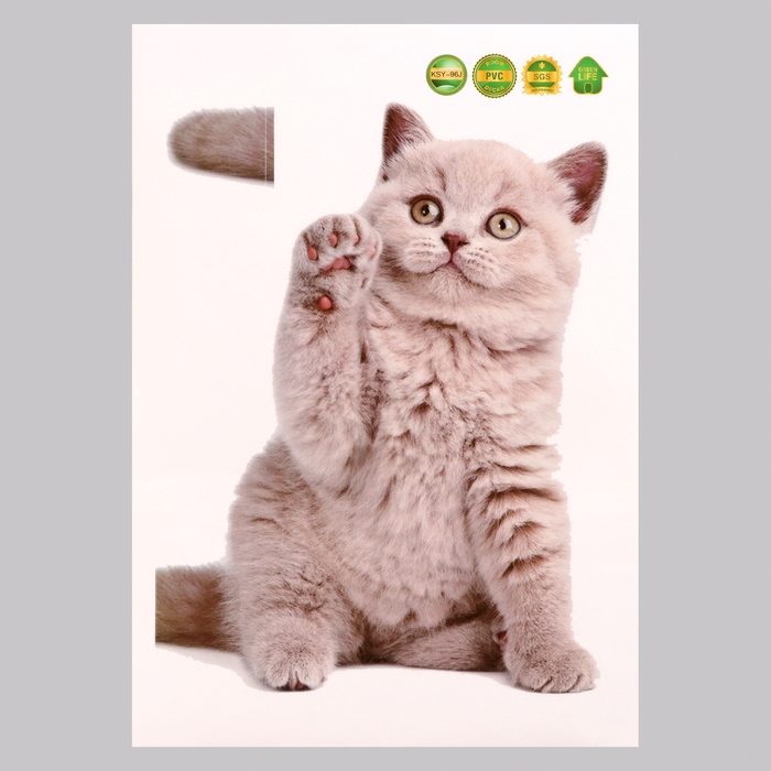 Наклейка 3Д интерьерная Котик 29*21см Наклейка 3Д интерьерная Котик 29*21см