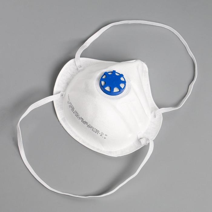Полумаска фильтрующая формованная с клапаном FFP1 в индивидуальной упаковке Полумаска фильтрующая формованная с клапаном FFP1 в индивидуальной упаковке