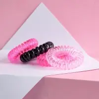 Резинки для волос пружинки «Beauty secret» 4 шт, диам 3,5 см