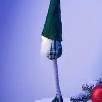 Фигура текстиль &laquo;Гном в зелёном&raquo; 42 см, 1 LED, от батареек AG13&times;3, свечение тёплое белое