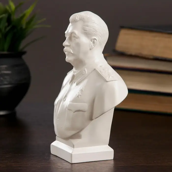 Бюст &laquo;Сталин белый&raquo;, фигурка гипс, 7&times;12&times;16 см