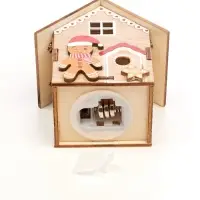 Ёлочная игрушка &laquo;Пряник&raquo; 8&times;7 см, подвеска, от батареек AG10&times;3, свечение тёплое белое