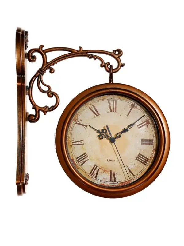 Часы настенные интерьерные &laquo;Сабатини&raquo;, двусторонние, на подвесе, плавный ход, 35&times;30 см, d=19.5 см, от батарейки 1хАА