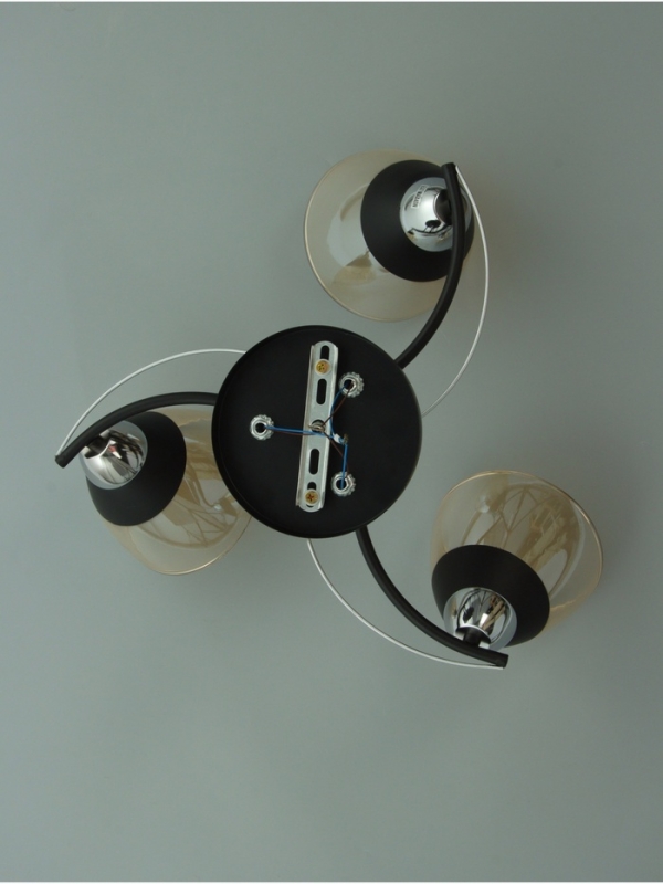 Люстра Люстра "Ирида" 3хЕ27 40Вт черно-хромовый 44х44х24 см