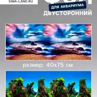 Фон для аквариума и террариума, 40&times;75 см, двухсторонний