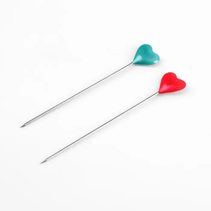 Булавки для квилтинга «Сердце», 55 мм, 30 шт., МИКС