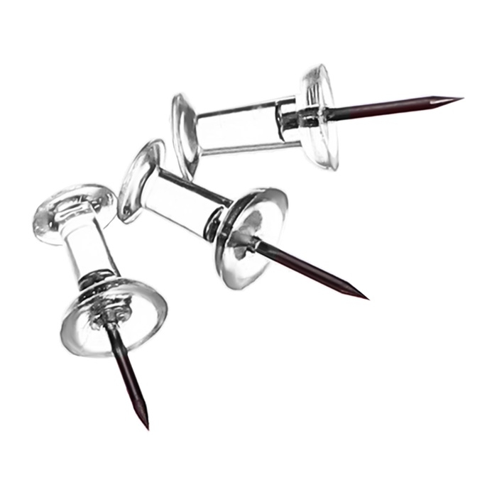 Кнопки силовые ШАРИКИ прозрачные 50 штук в пластиковой коробке   10771137 Кнопки силовые ШАРИКИ прозрачные 50 штук в пластиковой коробке   10771137