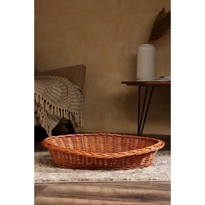 Лежанка для собак и кошек из лозы, 64х48х11 см Лежанка для собак и кошек из лозы, 64х48х11 см