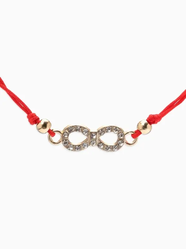 Браслет-оберег &laquo;Красная нить&raquo;, Your daily life бесконечность, белый в золоте