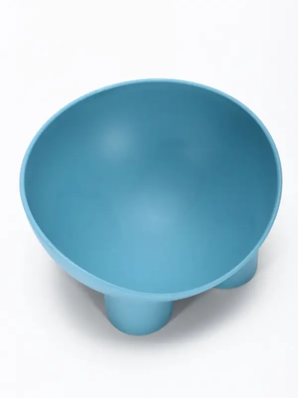 Миска для животных &laquo;БЕГЕМОТ&raquo;, 300 мл, покрытие софт-тач, пластик, серо- голубой