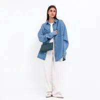 Сумка женская кросс-боди на молнии, 25.5&times;6.5&times;12.5 см, зелёная