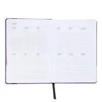 Ежедневник недатированный А5 Monochrome. Anemone, 136 листов, 7БЦ, фиолетовый, soft touch, с резинкой