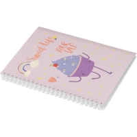 Бизнес-тетрадь А5,96л,кл,греб,мат.лам. Attache Selection Sweet Life Капкейк