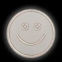 Светоотражающая термонаклейка &laquo;Смайл&raquo;, d=6.3 см, цвет серый, цена за 1 штуку